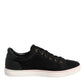 Black Logo Suede Leather Men Sneakers Shoes
