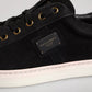 Black Logo Suede Leather Men Sneakers Shoes