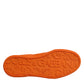 Orange Miami Leather Low Top Sneakers Shoes