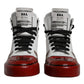 Multicolor Leather High Top Sneakers Shoes