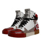 Multicolor Leather High Top Sneakers Shoes