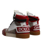 Multicolor Leather High Top Sneakers Shoes