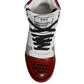 Multicolor Leather High Top Sneakers Shoes