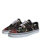 Black Tropical Print Low Top Sneakers Shoes