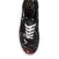 Black Tropical Print Low Top Sneakers Shoes