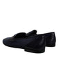 Blue Suede Leather Shoes Loafer Moccasin Shoes