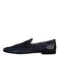 Blue Suede Leather Shoes Loafer Moccasin Shoes