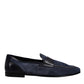 Blue Suede Leather Shoes Loafer Moccasin Shoes