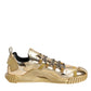 Gold Stretch Lace Up NS1 Sneakers Shoes