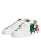 White Portofino Made In Italy Print Sneakers Shoes