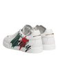 White Portofino Made In Italy Print Sneakers Shoes