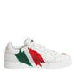 White Portofino Made In Italy Print Sneakers Shoes