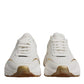 White Gold DAYMASTER Leather Sneakers Shoes