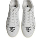 White Leather Milano Low Top Sneakers Shoes