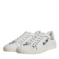 White Leather Milano Low Top Sneakers Shoes