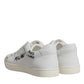 White Leather Milano Low Top Sneakers Shoes