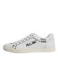 White Leather Milano Low Top Sneakers Shoes