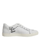 White Leather Milano Low Top Sneakers Shoes
