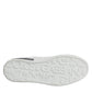 White Black Leather Portofino Sneakers Shoes