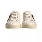 White Leather Heart Embellished Sneakers Shoes