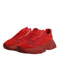Red Leather Daymaster Low Top Sneakers Shoes