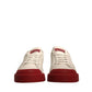 White Leather Logo Portofino Sneakers Shoes