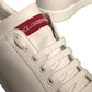White Leather Logo Portofino Sneakers Shoes
