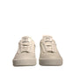 White Leather DG Logo Low Top Sneakers Shoes