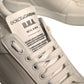 White Leather DG Logo Low Top Sneakers Shoes
