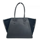 Avril XL Suede Leather Top Zip Satchel Bag Black
