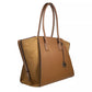 Avril XL Suede Leather Top Zip Satchel Bag Luggage Brown