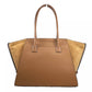 Avril XL Suede Leather Top Zip Satchel Bag Luggage Brown