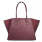 Avril XL Suede Leather Top Zip Satchel Bag Oxblood Red