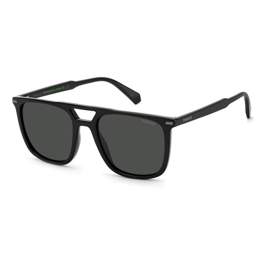 Black Polyester Polyester-Polyester Sunglasses