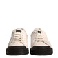 White Leather Logo Portofino Sneakers Shoes