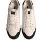 White Leather Logo Portofino Sneakers Shoes