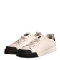 White Leather Logo Portofino Sneakers Shoes