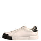 White Leather Logo Portofino Sneakers Shoes