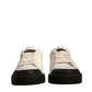 White Leather Logo Portofino Sneakers Shoes