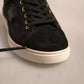 Black Logo Suede Leather Men Sneakers Shoes