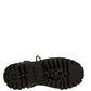 Black Leather Studded Trekking Boots Shoes