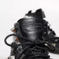 Black Leather Studded Trekking Boots Shoes