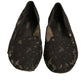 Black Taormina Lace Slip On Flats Shoes