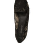 Black Taormina Lace Slip On Flats Shoes
