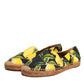Multicolor Lemon Slip On Espadrilles Shoes