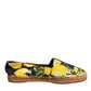 Multicolor Lemon Slip On Espadrilles Shoes