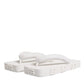 White Rubber Slides Flats Sandals Shoes