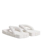 White Rubber Slides Flats Sandals Shoes
