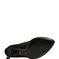 Black Silk Mesh Sock Style Heels Boots Shoes