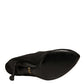 Black Silk Mesh Sock Style Heels Boots Shoes